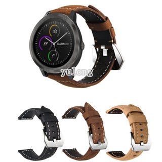 สายนาฬิกาข้อมือหนัง สําหรับ Garmin Vivoactive 3 Music