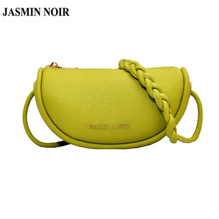 Jasmin NOIR กระเป๋าสะพายข้าง หนัง PU เรียบง่าย สําหรับผู้หญิง