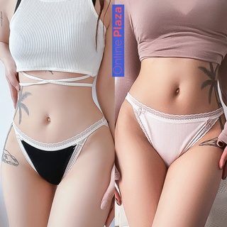 กางเกงใน น่ารัก สไตล์เกาหลี สีเรียบ ขอบลูกไม้แบบผ้าน่ารักมากกก Cute panties, Korean style, simple colors, cute fabric l