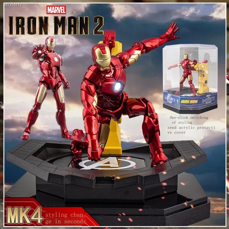 เตรียมจัดส่ง✇㍿Genuine Iron Man MK4 Marvel Boys Hand Doll Ornament Spider-Man Toy Avengers Model