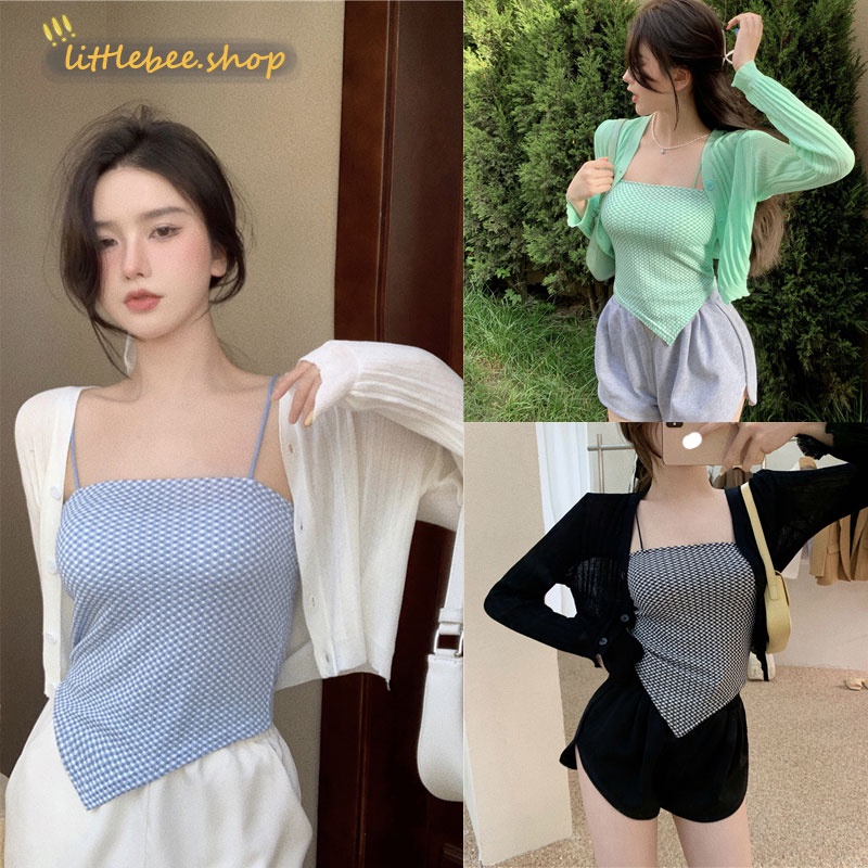 litltebee56018เสื้อครอป ท็อป เนื้อผ้านุ่มใส่สบายเสื้อปาดไ