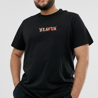 Just Say Bad ® เสื้อไซส์ใหญ่ 3XL 4XL รุ่น Heaven ดำ ( ลิขสิทธิ์แท้) เสื้อยืดคนอ้วน / เสื้อคนอ้วน  BS