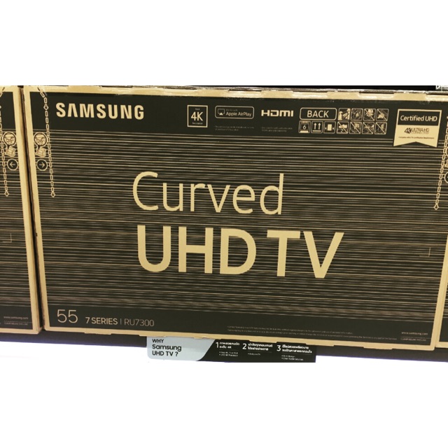 ทีวี SAMSUNG UHD 4K Curved Smart TV RU7300 55 นิ้ว รุ่น 55RU7300 (ปี2019) ส่งฟรี และ แถมฟรีเครื่องเล่นDVD มูลค่า 999 บาท