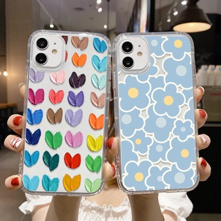 เคสโทรศัพท์มือถือแบบนิ่ม TPU ใส ลายดอกไม้ หัวใจ สําหรับ Vivo Y19 Case Y30 Y90 Y20 Y12 Y53S V17 Y91 Y11 2019 Y12S S1 Pro V20 SE Y15 Y75S Y73 Y79 V7 Plus Y33S Y21S Y50 Y70 Y71 Y31 Y51A V15