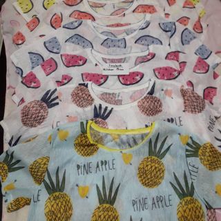 🍉เสื้อลายแตงโมและสับปะรด🍍