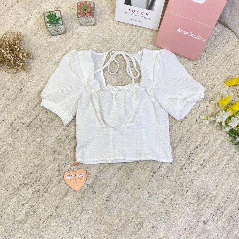 Siwashop เสื้อครอปแขนตุ๊กตา