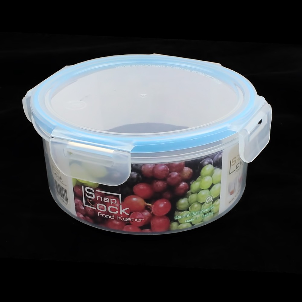 Telecorsa กล่องถนอมอาหาร ฝาล็อค 4 ด้าน ทรงกลม รุ่น Vegetable-fruit-plastic-seal-container-308-05b-boss