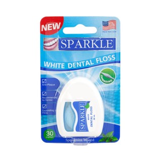 SPARKLE ไหมขัดฟัน สปาร์คเคิล ไวท์ เดนทัลฟลอส White Dental Floss 30 เมตร รุ่น SK0059