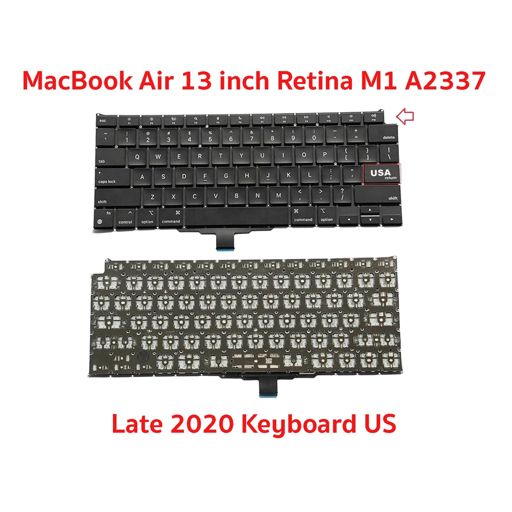 Air 13 inch A2337 Late 2020 Keyboard US Retina 13.3 inch M1 A2337