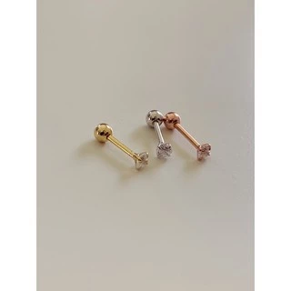 A.piece จิวเงินแท้ [all silver 925] Crystal piercing