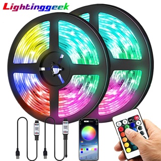 Lightinggeek USB LED Strip Light 5V SMD2835 LED TV แสงพื้นหลัง 1M 2M 3M 4M 5M DIY 2835 ไฟ LED คริสต์มาสตกแต่งบ้าน