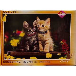จิ๊กซอว์ 300 ชิ้น รูปน้องเหมียว CCT014 ขนาด 26x37.5 ซม. เสริมสร้างทักษะการเรียนรู้ ความคิดสร้างสรรค์