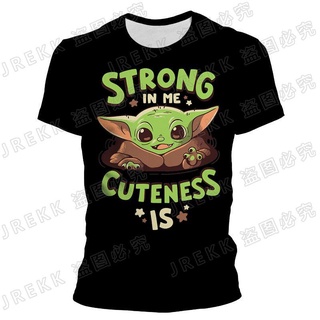 The Mandalorian Baby Yoda kids Short Sleeves T-shirt Cool Star Wars Print 3D Anime T-shirt Boys Girls Summer
 Fashion Short Sleeves Tops