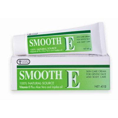 Smooth E Cream 40 g (จำนวน 1 หลอด) สมูท อี ครีม ครีมบำรุงหน้า ครีมทาหน้า ครีมบำรุงผิว รอยสิว รอยแผลเ