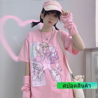 เสื้อยืดวินเทจเสื้อยืดแขนสั้นพิมพ์ลายแฟชั่นสำหรับสุภาพสตรีS-4XL