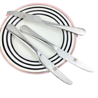 TwinFish 3ชิ้น มีดคาว มีดสเต็ก มีดสเตนเลส หนา 4 มม รหัส77-06