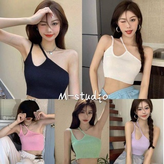 Maze*พร้อมส่ง*สายเดี่ยวเฉียงข้าง 2 เส้น เก๋ไก๋สไตล์สาวเท่ห์  (73332)