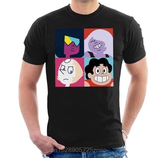 T-shirt  ใหม่ เสื้อยืดผ้าฝ้าย 100% แขนสั้น พิมพ์ลายจักรวาล Steven Universe Warhol คุณภาพสูง สําหรับผู้ชายS-5XL