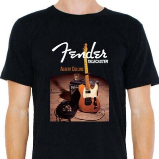 [S-5XL] Gdf21a3 เสื้อยืดผ้าฝ้าย พิมพ์ลายกีตาร์ Fender Telecaster Albert Collins สไตล์คลาสสิก สําหรับผู้ชาย UY32ER19119