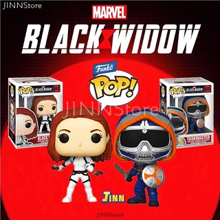 JINNStore Funko Pop Marvel White Suit Black Widow 604 Taskmaster 605 ไวนิลรุ่นมือตุ๊กตารูปของเล่นสะสมพร้อมกล่องตกแต่งของเล่นเด็กของขวัญวันเกิด