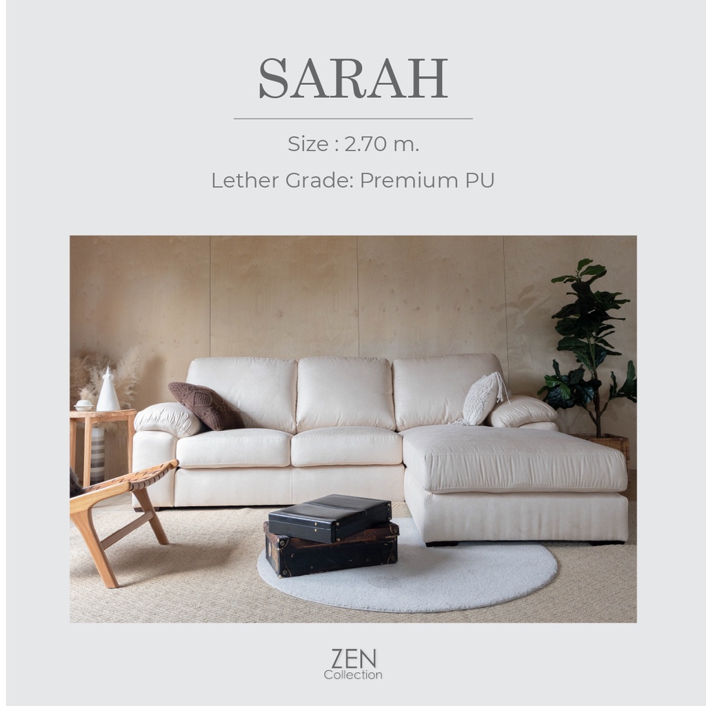 ZEN Collection ส่งฟรี กรุงเทพ ปริมณฑล!! โซฟาตัวแอล SARAH Sofa L-Shape 2.70 เมตร