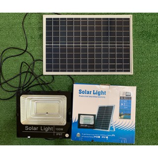 สปอตไลท์ โซล่าเซลล์ แสงสีขาว 100วัตต์ SOLAR CELL LED 6000K 100W