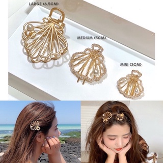 🧡 กิ๊ฟหนีบผมไอเทมใหม่ สุดฮิต‼️กิ๊ฟสไตล์เกาหลี Shelly Gold Hair Clip