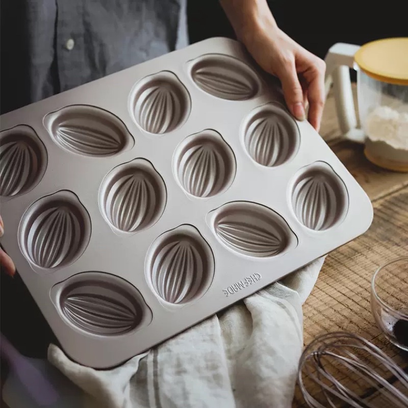 พิมพ์มาเดอลีน CHEFMADE Madeleine cake mold 12Cavity NonStick mold