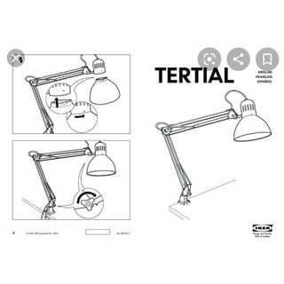 🔥IKEA แท้ โคมไฟ โต๊ะทำงาน อีเกีย ikea TERTIAL 3สี🔥COD เก็บเงินปลายทาง🔥หนีบโต๊ะ ฝังผนัง ตั้งโต๊ะ