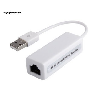 【OPHE】สายเคเบิลอะแดปเตอร์การ์ดเครือข่าย 10 100Mbps External USB 2.0 เป็น RJ45 สําหรับคอมพิวเตอร์ แล็ปท็อป