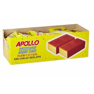 🍰 Apollo Chocolate Layer Cake 24 x 18g อพอลโล ช็อคโกแลต เลเยอร์เค้ก