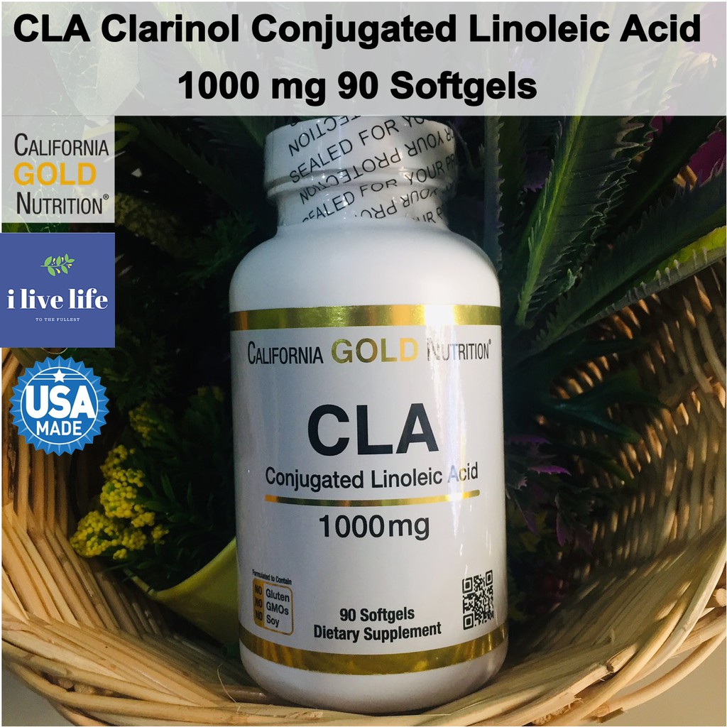 10% Sale!!! EXP.11/26 ซีแอลเอ CLA Clarinol Conjugated Linoleic 1000 mg 90 Softgels - California Gold Nutrition