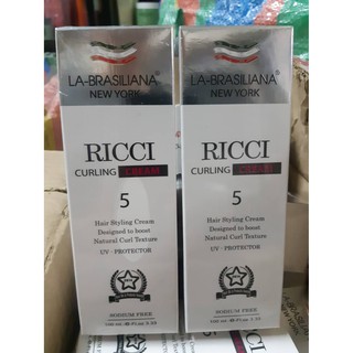 Labrasiliana Ricci curling cream 100ml x 2  ครีมจับลอนผมเด้งพร้อมบำรุงด้วยเคราตินและคอลลาเจน