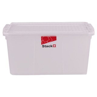 🔥The Best!! กล่องเก็บของ STACKO 2555 35.5 ลิตร สีขาวCONTAINER ตะกร้า ถังขยะ และกล่องใส่ของ