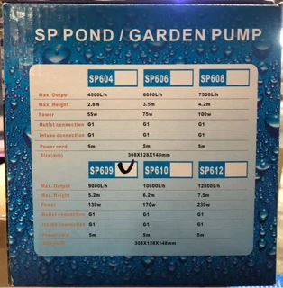 ปั้มน้ำสำหรับบ่อปลา SONIC sp 604/sp 606/sp 609/sp 612