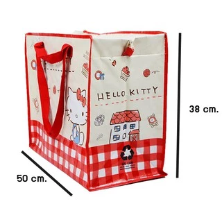 กระเป๋า กระสอบ ถุงช้อปปิ้ง มี2หูหิ้วในตัว Kitty #C208-KT-181 ไซส์ M