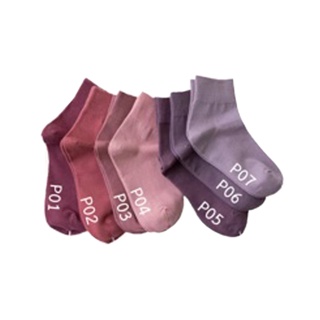 โปรโมชั่น : Link2  46 สี ถุงเท้าข้อสั้น สีพื้น มินิมอล แฟชั่น น่ารัก หมวด G Y R O