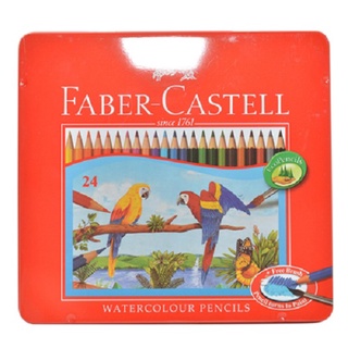 Faber-Castell สีไม้ระบายน้ำกล่องเหล็ก24สี