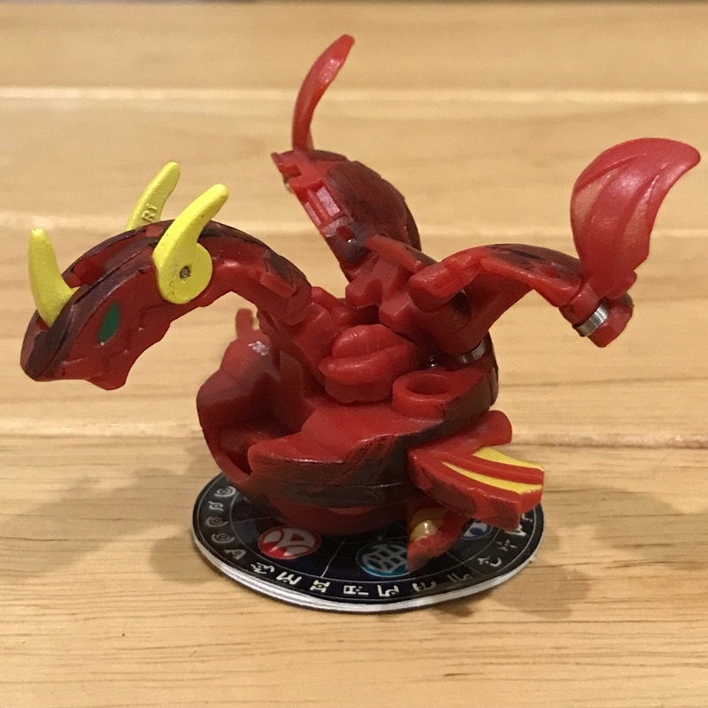 Bakugan Maxus Ultra Dragonoid Translucent Pyrus บาคุกันดราโกนอยด์ ธาตุไฟ ขนาด B2
