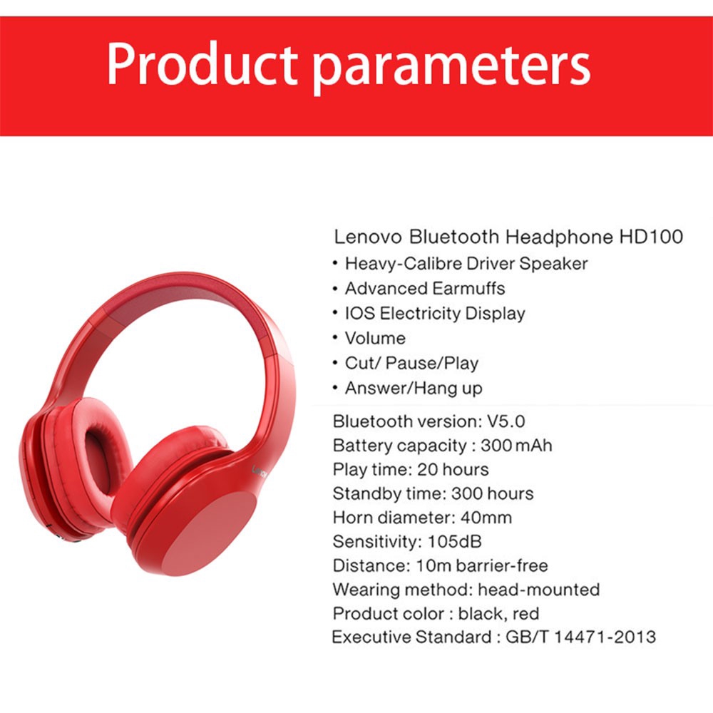 lenovo hd100 bluetooth headphone