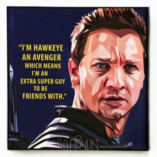 Hawkeye ฮอร์คอาย Marvel มาร์เวล Super hero อเวนเจอร์ รูปภาพ​ติด​ผนัง ​pop​ art การ์ตูน กรอบรูป แต่งบ้าน ของขวัญ โปสเตอร์