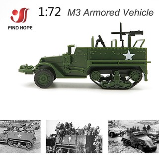 1/72 M3 Armored Vehicle Half-Track Military Vehicle Plastic Assembly Model Kit