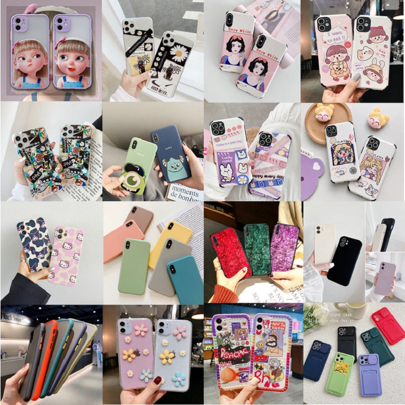 Huawei Y5P Y9 Prime Y6S Y6 Y7 Pro 2019 2018 Honor 20 10 7A Lite Nova 5T 3 3i 2 Mate 30 20 P30 P20 Pro Lite Lucky Bag Cartoon Clear Phone Case Cute We Bare Bear Daisy Flowers Back Cover QC 01