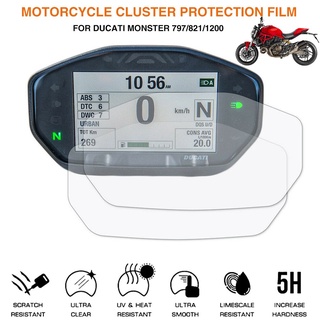 ฟิล์มกันรอยหน้าจอ TPU สําหรับรถจักรยานยนต์ DUCATI Monster 797 821 1200 1200R