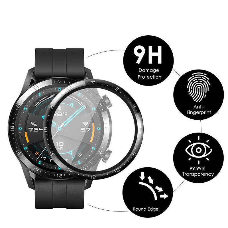 ฟิล์มกระจกนิรภัย ขอบโค้ง 20D สําหรับ Huawei watch 3 pro GT2 GT3 Honor Magic2 42 มม. 46 มม. GT2e GT runner GS3 ราคา ถูกที่สุด ดีลบีเคเค
