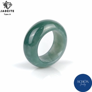 แหวนหยกแท้ เกรดสวยหายาก หยกพม่า Jadeite Type A (รับประกันหยกพม่าแท้ตลอดชีพ) เซอร์ผ่านแน่นอน แหวนนำโชค แหวนมงคล