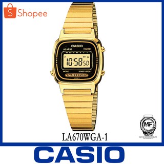 Casio Standard นาฬิกาข้อมือผู้หญิง สายสเตนเลส รุ่น LA670WGA-1 สินค้าขายดี ของแท้ 100% ประกันศูนย์ CASIO 1 ปีเต็ม