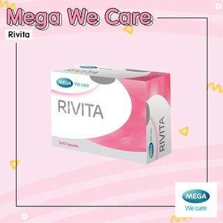 **หมดอายุปี2022 Mega We Care RIVITA บำรุงผิวด้วยสารตั้งต้นกลูต้าไธโอน บรรจุ 30 แคปซูล