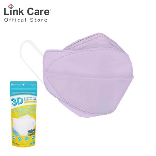 Link Care 3D หน้ากากอนามัย ผู้ใหญ่ สีม่วง (แพ็ค 3ชิ้น)