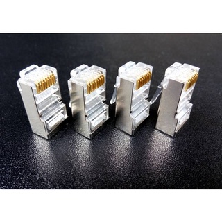 RJ45 Lan Cable CAT5E CAT5 CAT6 หัวแลนเหล็ก Shielded 8P8C  1ชิ้น